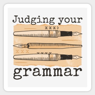 Judging Your Grammar // Funny Editor Vintage Pens Sticker